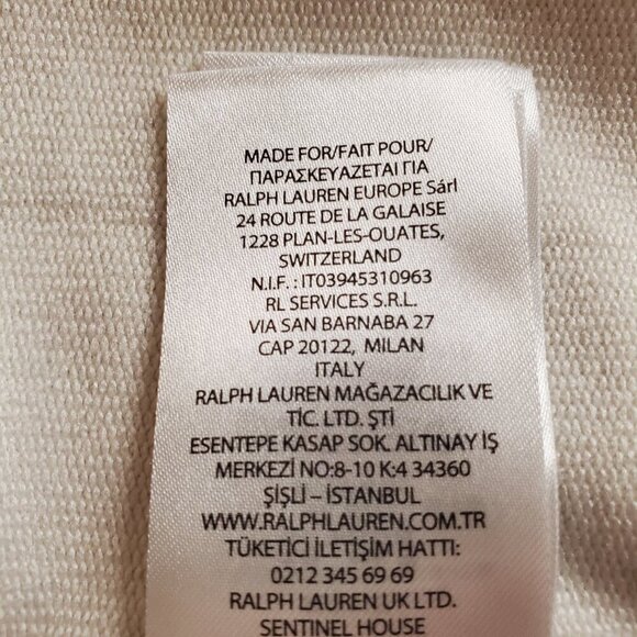 LAUREN RALPH LAUREN SZ 1X Black Label Navy & Cream Cotton Blend Full Zip Jacket - Picture 8 of 10